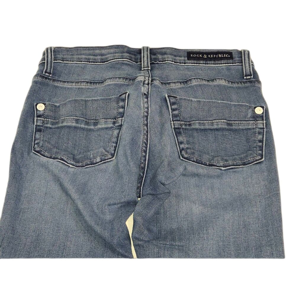 Rock & Republic Kashmere Skinny Jeans Womens Size 2 Blue Stretch Denim - Picture 5 of 13